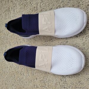APL White and Navy Slip-On Sneakers